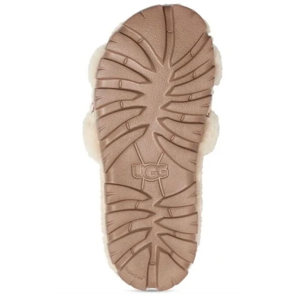 NEW UGG Women's Cozetta Braid Shearling Slide Sandals Cream W US 9 EU 40 [jb] - Picture 7 of 16